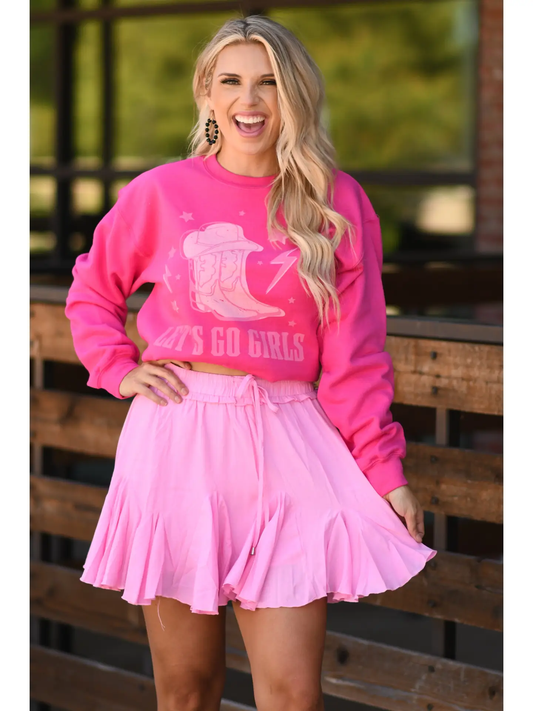 Let's Go Girls Boots Sweatshirt