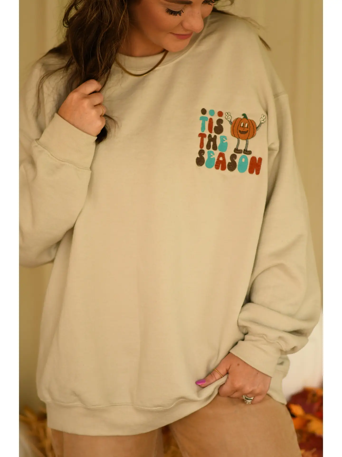 Embroidered Tis the Season Sweatshirt