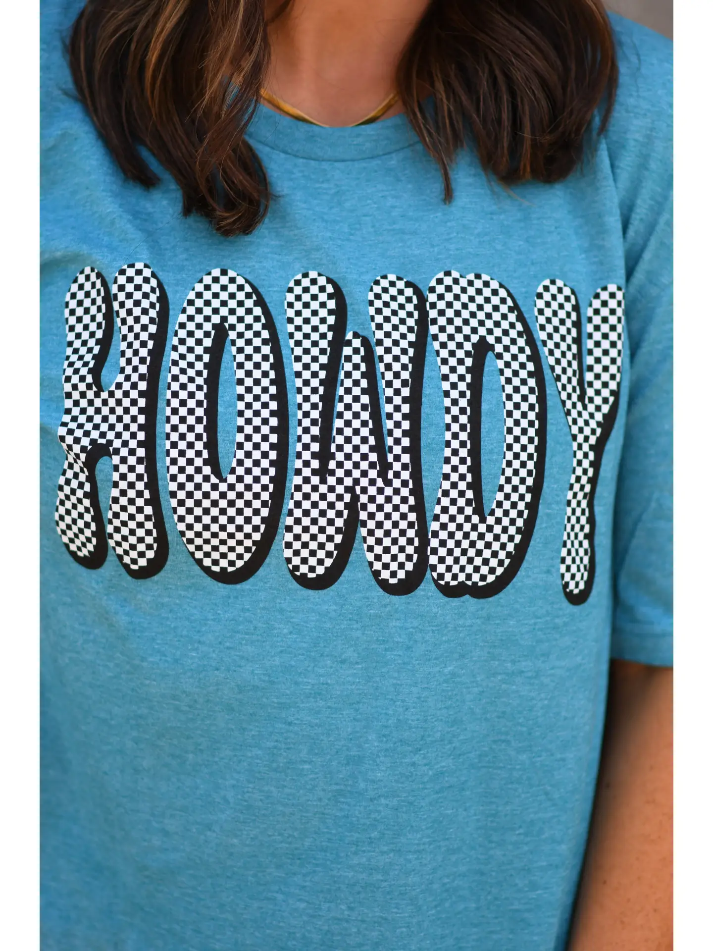 Howdy Checkered Tee