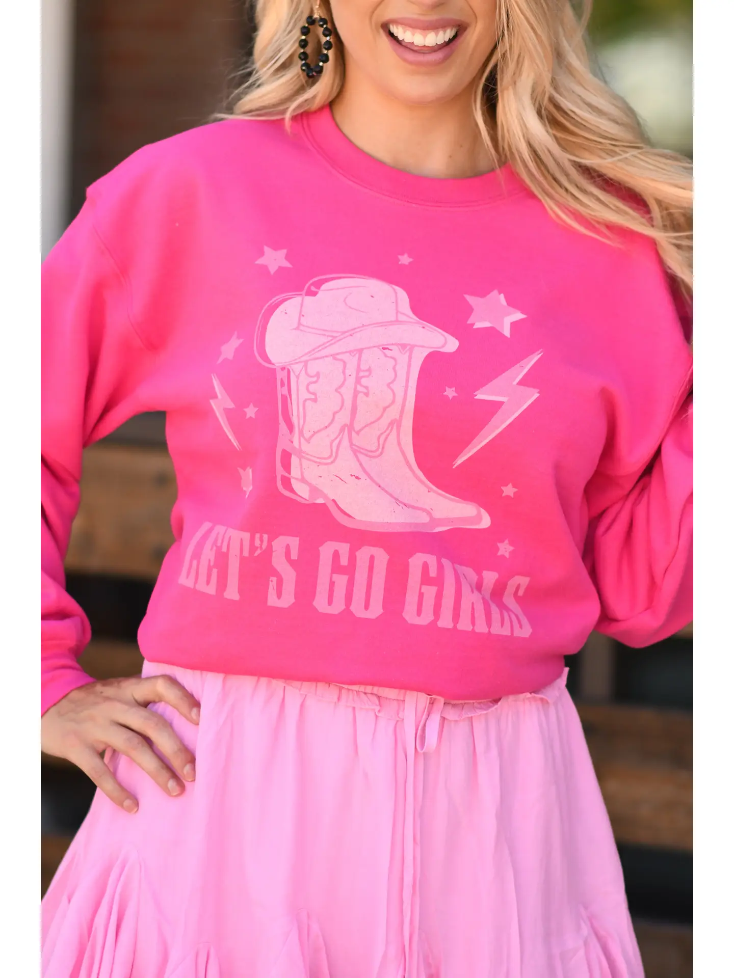 Let's Go Girls Boots Sweatshirt