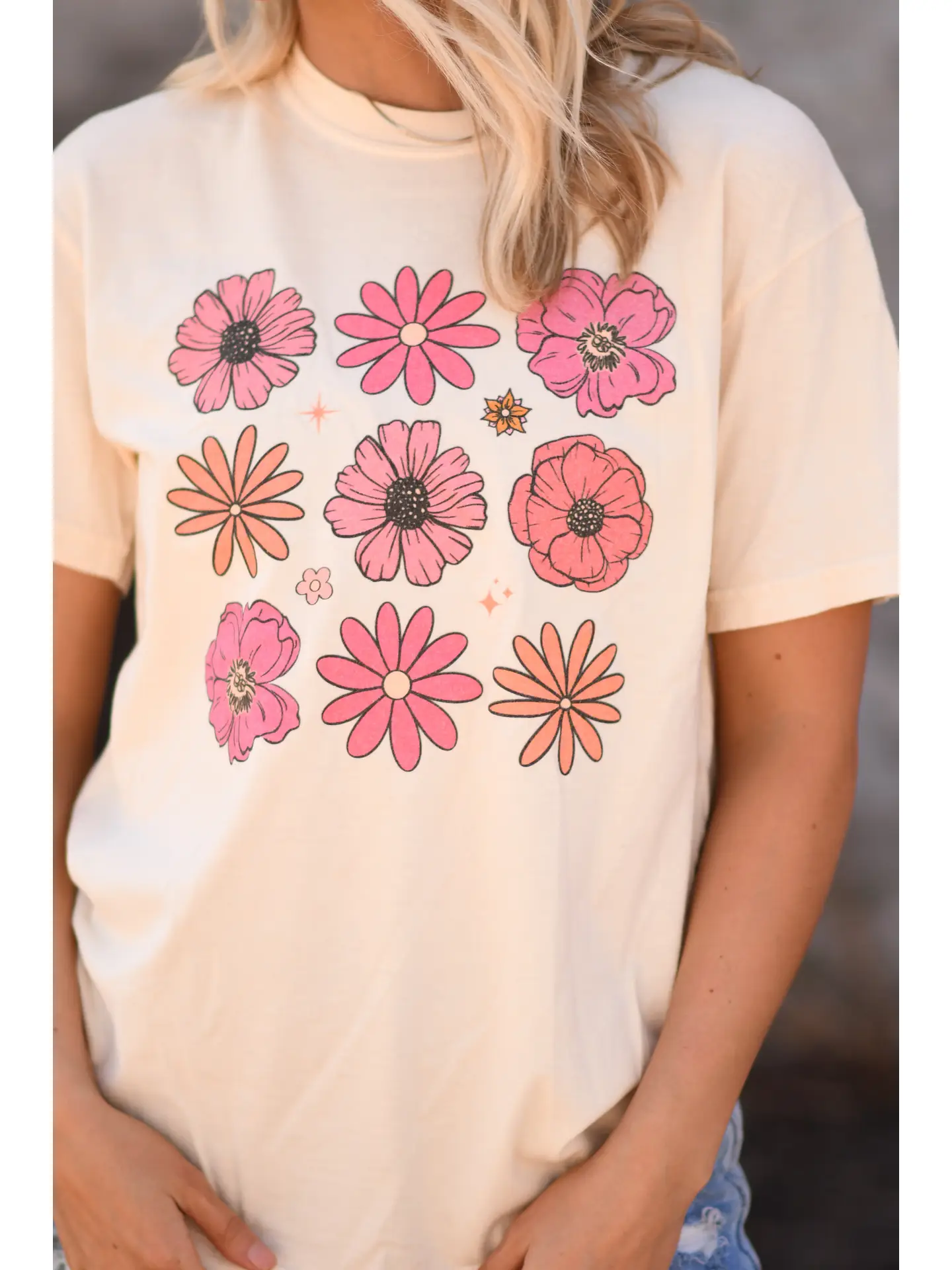 Pink Flowers Tee