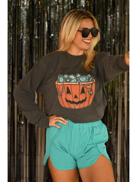 Turquoise Halloween Basket Tee/Long Sleeve