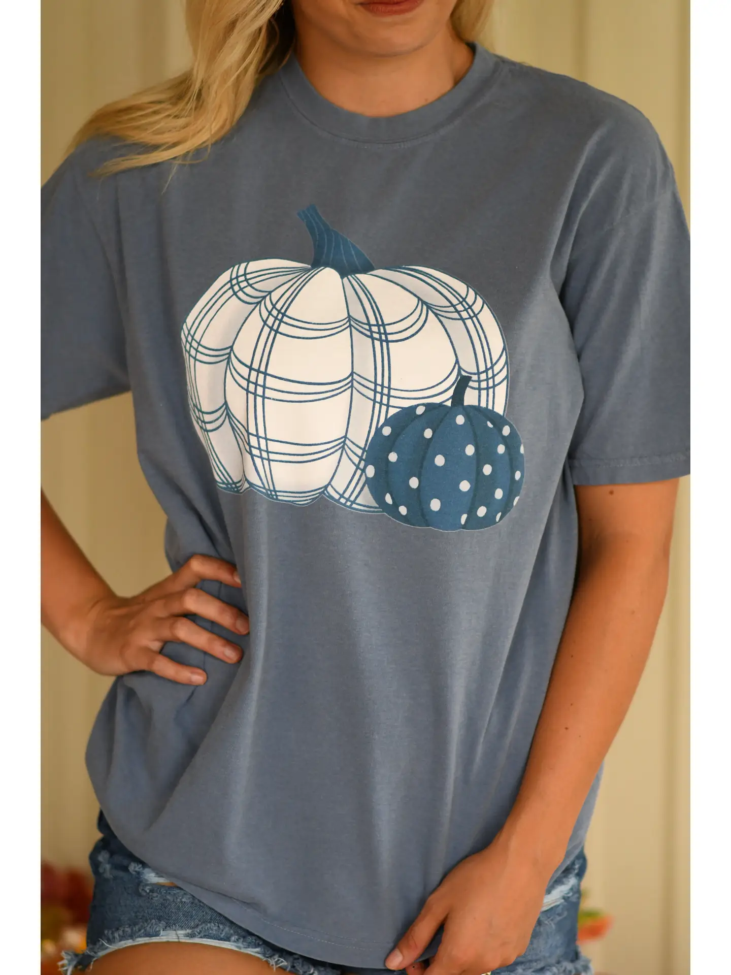 Navy Pumpkins Tee