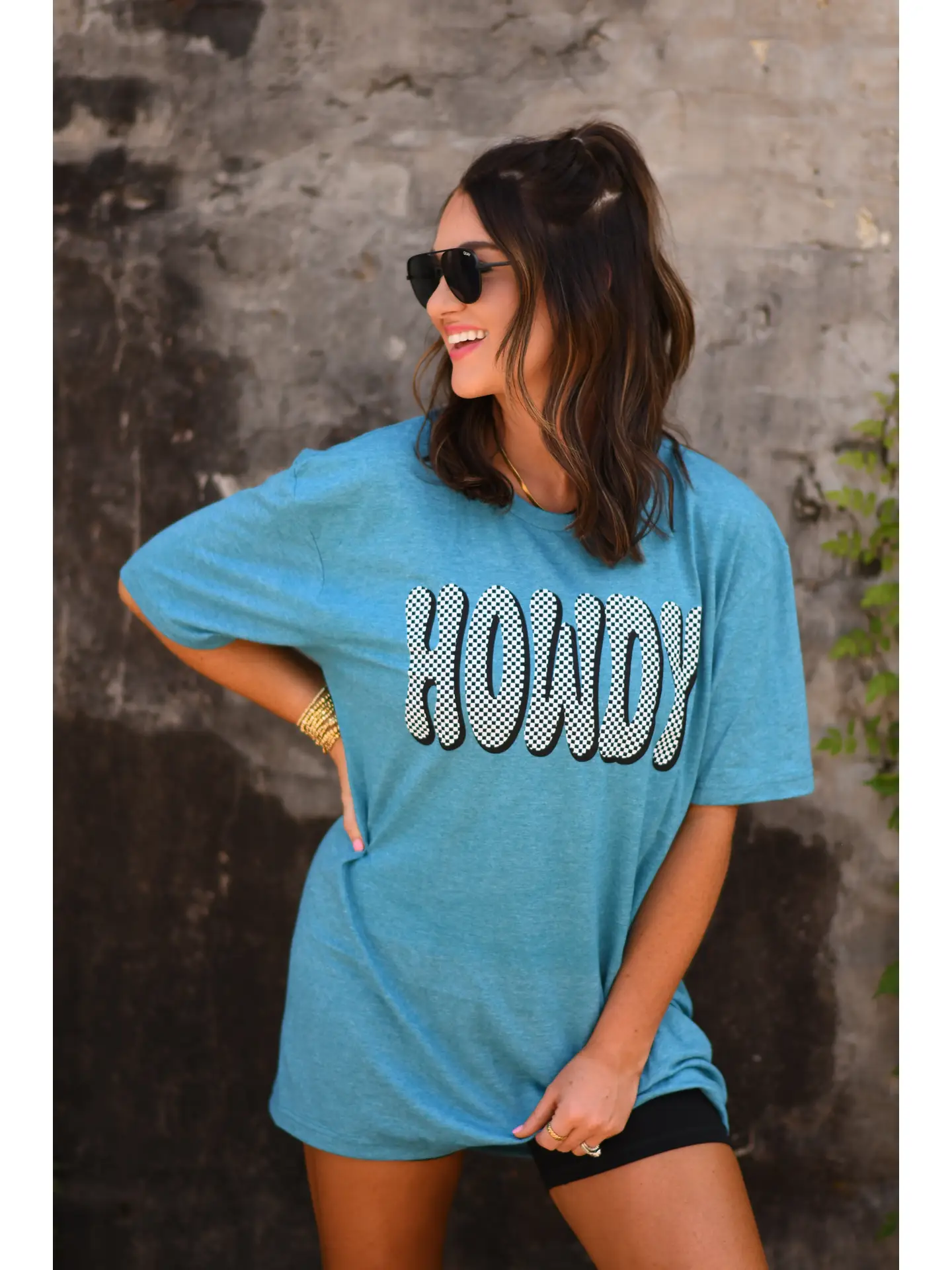 Howdy Checkered Tee