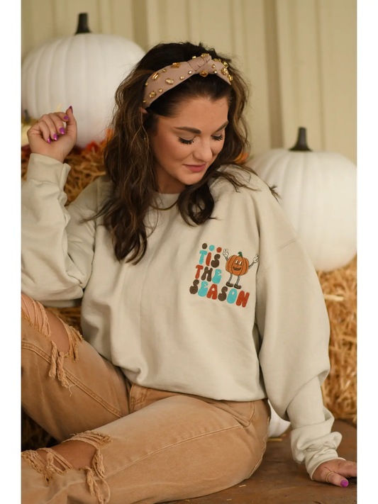 Embroidered Tis the Season Sweatshirt