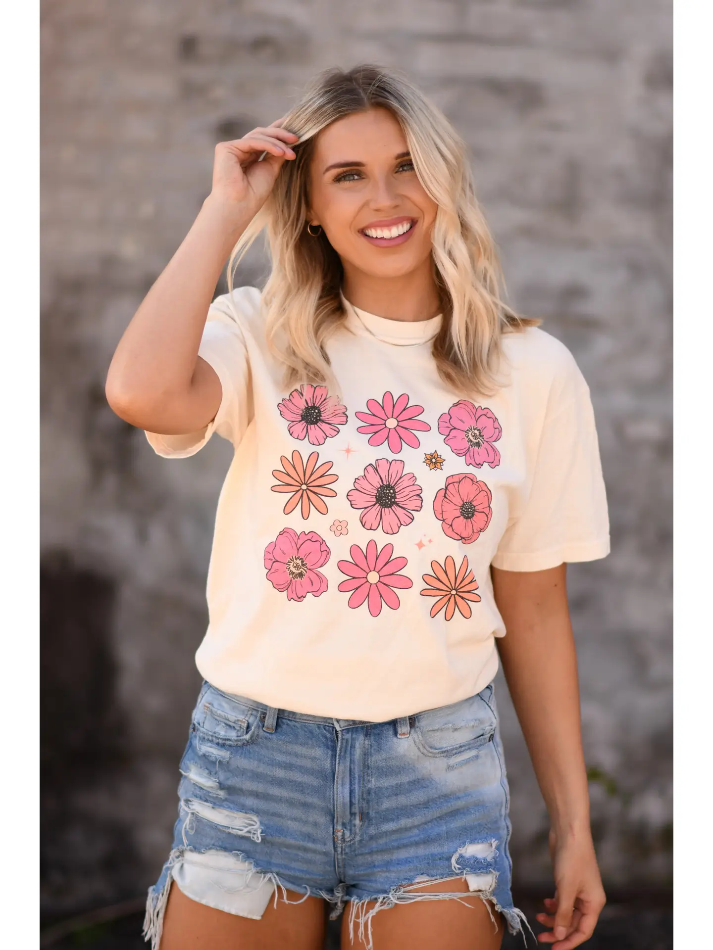 Pink Flowers Tee