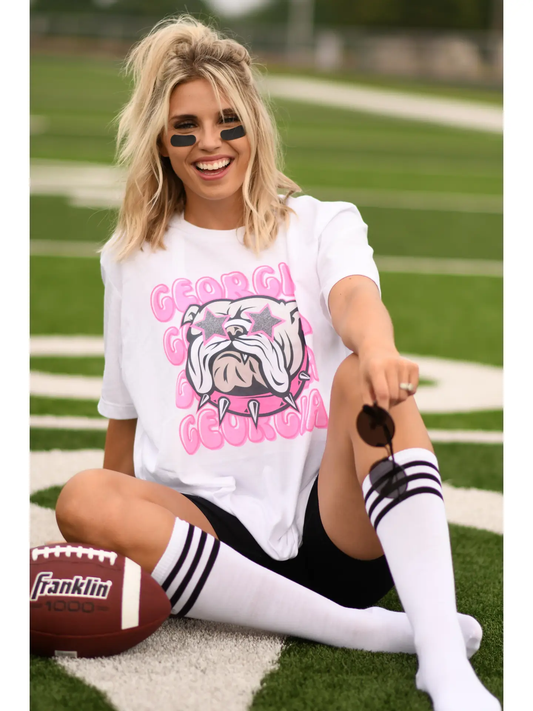 Georgia Pink Bulldog Tee