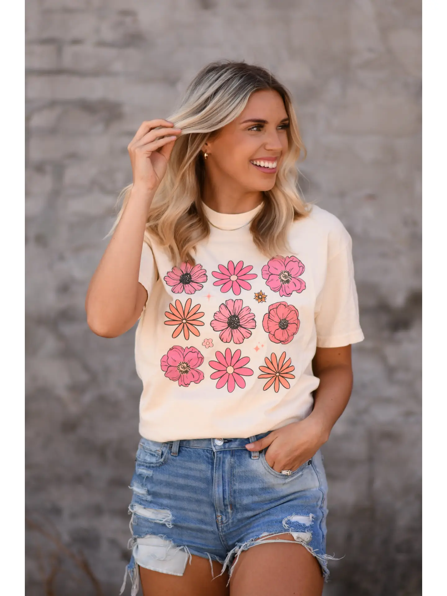 Pink Flowers Tee